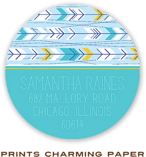 Prints Charming Address Labels - Blue Arrows