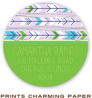 Prints Charming Address Labels - Lilac Arrows