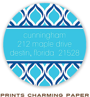 Prints Charming Address Labels - Modern Blue Pattern Prints Charming Address Labels - Modern Blue Pattern