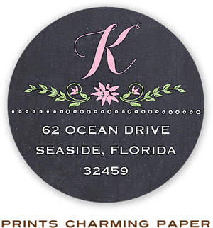 Prints Charming Address Labels - Pink Personalized Chalkboard