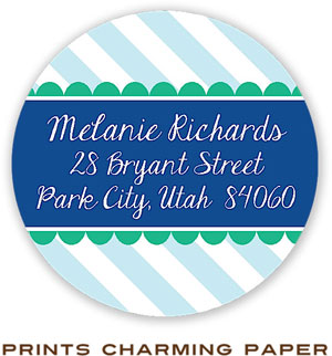 Prints Charming Address Labels - Sweet Blue Stripes Prints Charming Address Labels - Sweet Blue Stripes
