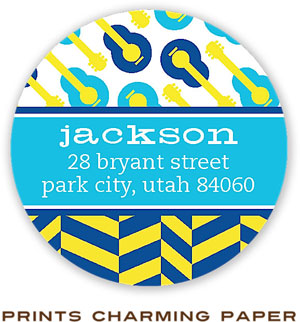Prints Charming Address Labels - Fun Guitars Prints Charming Address Labels - Fun Guitars