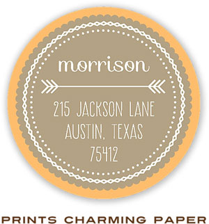 Prints Charming Address Labels - Tangerine Arrows Prints Charming Address Labels - Tangerine Arrows