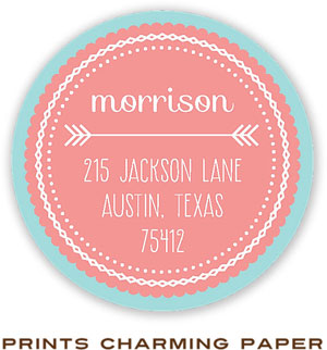 Prints Charming Address Labels - Aqua Blue Arrows