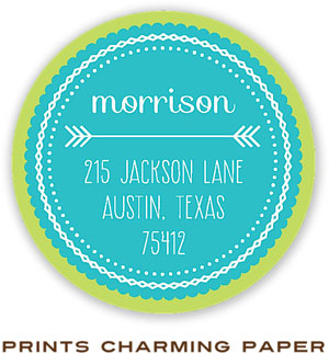 Prints Charming Address Labels - Lime Arrows