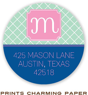 Prints Charming Address Labels - Mint Green Band