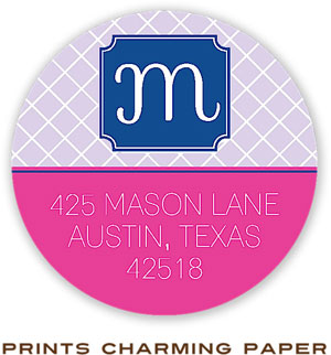 Prints Charming Address Labels - Lavender Band