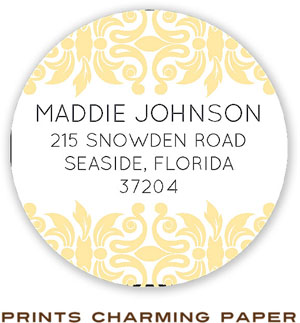 Prints Charming Address Labels - Golden Classic Motif