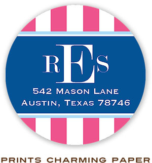 Prints Charming Address Labels - Classic Berry Stripes Prints Charming Address Labels - Classic Berry Stripes