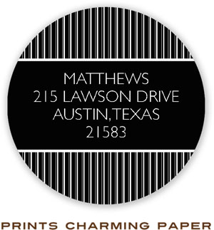 Prints Charming Address Labels - Black Classic