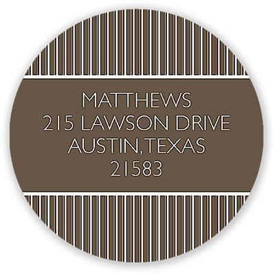 Prints Charming Address Labels - Brown Classic