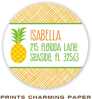 Prints Charming Address Labels - Pretty Pineapple