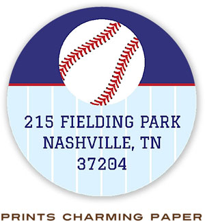 Prints Charming Address Labels - Baseball