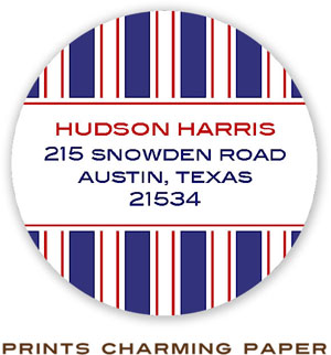 Prints Charming Address Labels - Baseball Stripe Prints Charming Address Labels - Baseball Stripe