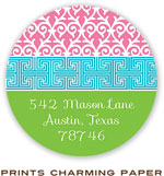 Prints Charming Address Labels - Pink Tile