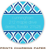 Prints Charming Address Labels - Modern Blue Pattern