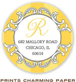 Prints Charming Address Labels - Gold Elegant Stripe