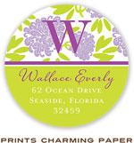 Prints Charming Address Labels - Beautiful Purple And Lime Floral