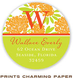 Prints Charming Address Labels - Beautiful Orange And Lime Floral