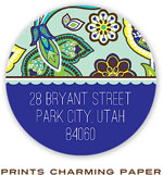 Prints Charming Address Labels - Mint Paisley