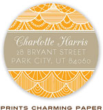 Prints Charming Address Labels - Orange Vintage Lace