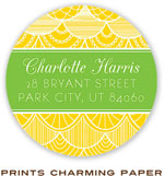 Prints Charming Address Labels - Yellow Vintage Lace