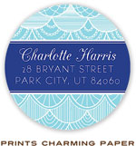 Prints Charming Address Labels - Blue Vintage Lace