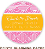 Prints Charming Address Labels - Coral Vintage Lace