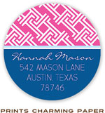 Prints Charming Address Labels - Pink Lattice