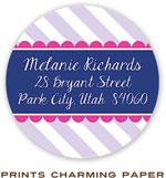 Prints Charming Address Labels - Sweet Purple Stripes