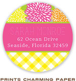 Prints Charming Address Labels - Sunshine Floral Gingham