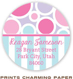 Prints Charming Address Labels - Mint Stripes And Circles