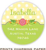 Prints Charming Address Labels - Yellow Polka Dot Banner