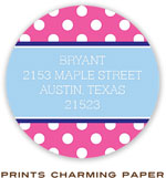 Prints Charming Address Labels - Hot Pink Signature Dot