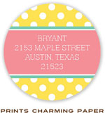 Prints Charming Address Labels - Yellow Signature Dot