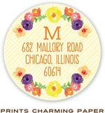 Prints Charming Address Labels - Yellow Watercolor Wreath
