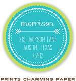 Prints Charming Address Labels - Lime Arrows