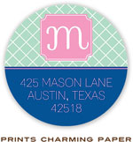 Prints Charming Address Labels - Mint Green Band