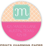 Prints Charming Address Labels - Tangerine Band