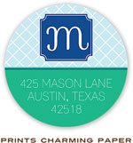 Prints Charming Address Labels - Blue And Green Band
