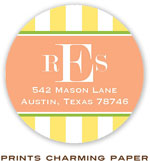 Prints Charming Address Labels - Classic Yellow Stripes