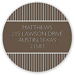 Prints Charming Address Labels - Brown Classic