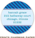 Prints Charming Address Labels - Blue Stripe Soccer