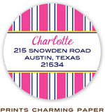 Prints Charming Address Labels - Tennis Stripe