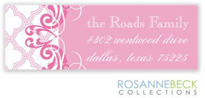 Rosanne Beck Return Address Labels - Scalloped - Pink Rosanne Beck Return Address Labels - Scalloped - Pink