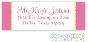 Rosanne Beck Return Address Labels - Baby Banner - Pink Rosanne Beck Return Address Labels - Baby Banner - Pink