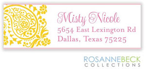 Rosanne Beck Return Address Labels - Bella - Pink