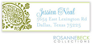 Rosanne Beck Return Address Labels - Bella - Blue