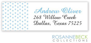 Rosanne Beck Return Address Labels - Baby Bed - Blue