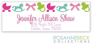 Rosanne Beck Return Address Labels - Iconic Baby - Pink Rosanne Beck Return Address Labels - Iconic Baby - Pink